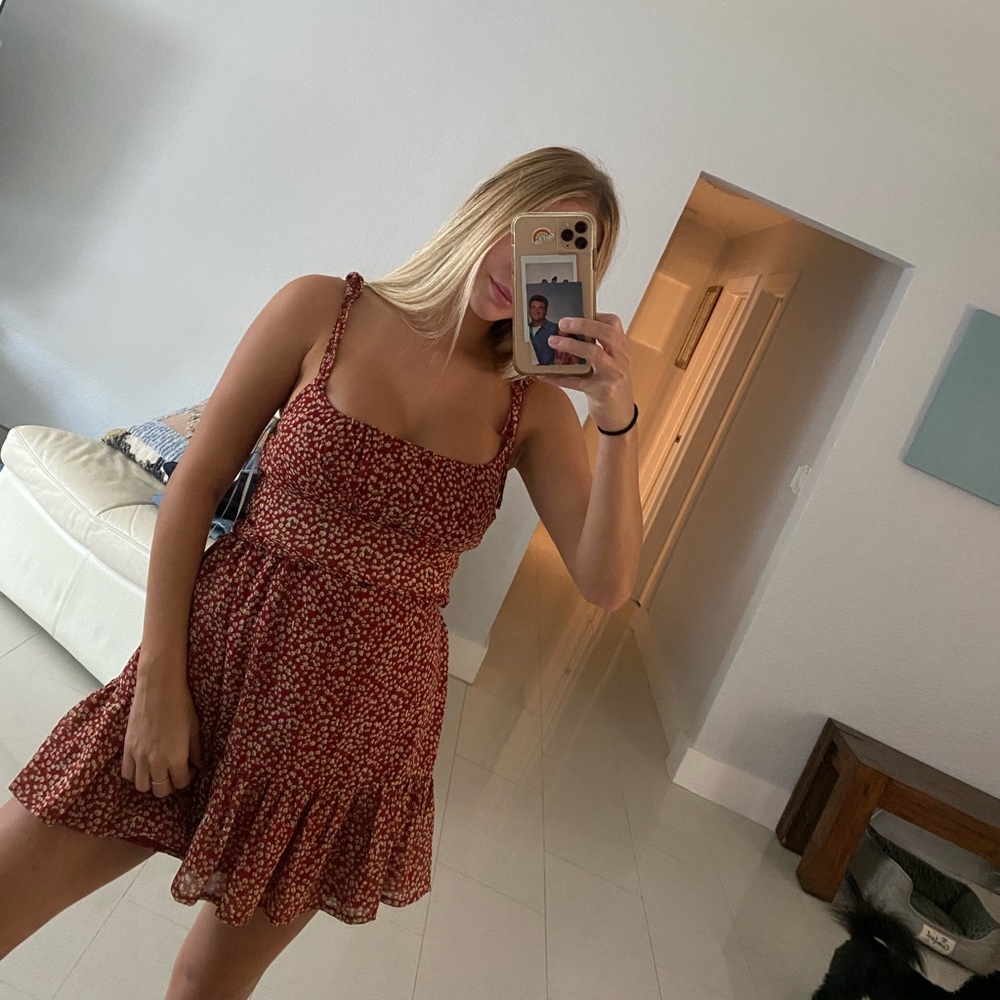 Princess Polly Red Floral Mini Dress